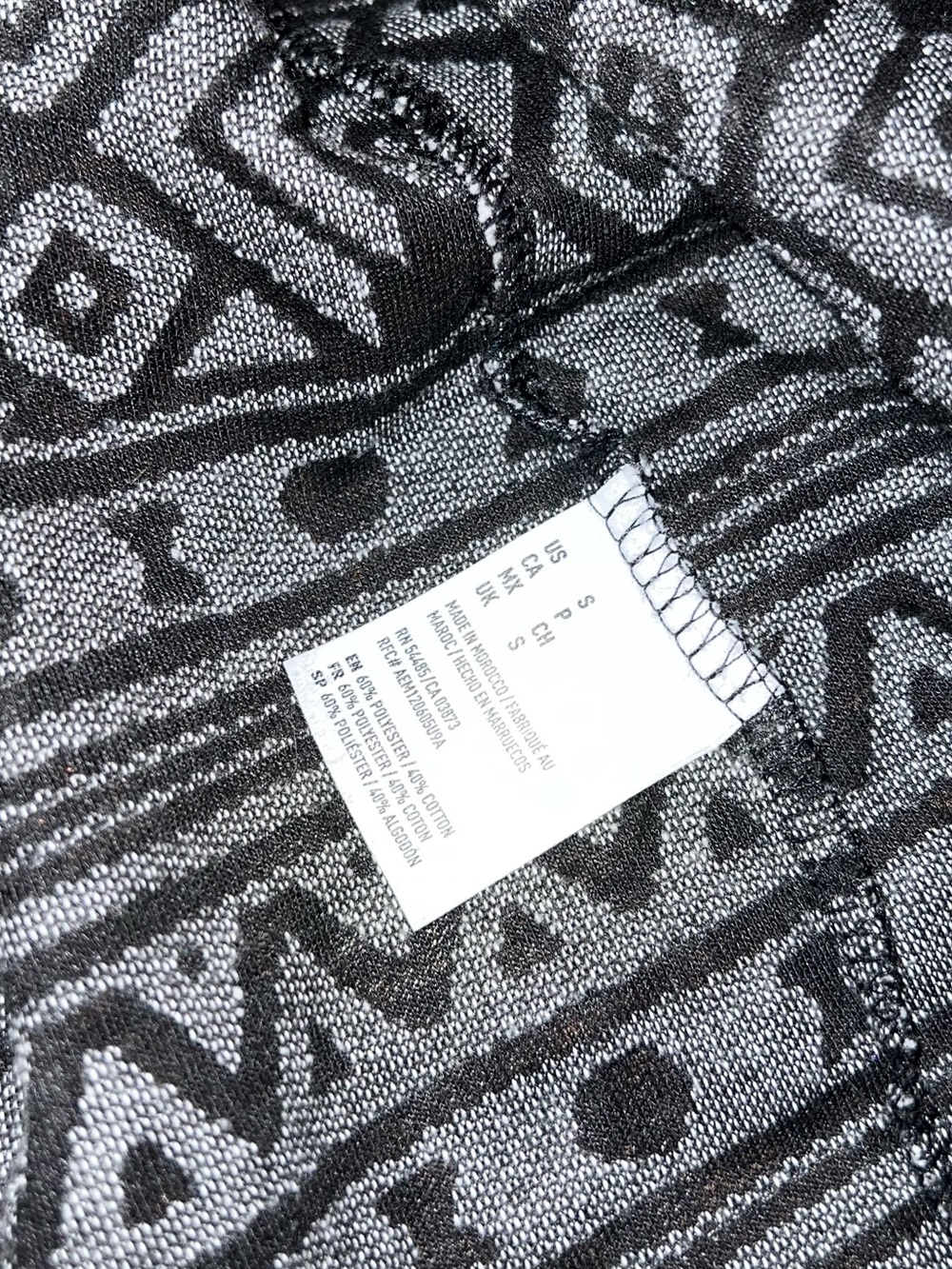 American Eagle Boho Western Black & White Open Front Aztec Flowy Cardigan Size S - Picture 8 of 8